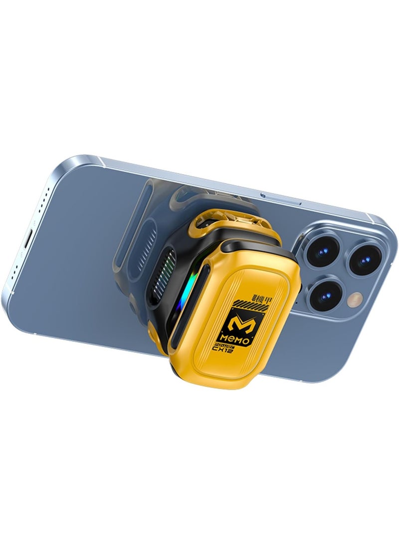 Memo Fast Cooling Mobile Phone Cooler CX12 , Phone Cooler for Gaming With Cable Type-C , Magnetic and Clip Semiconductor Ice Affect Refrigerator Radiator, RGB Light, Ultra Quiet , Compatible with iPhone & Android Gaming Phones - Image 5